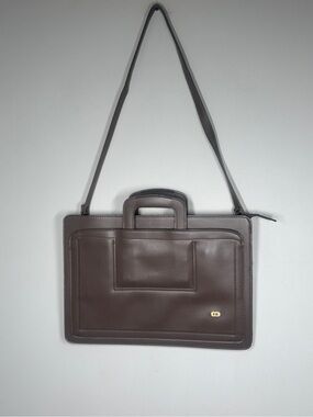 Vintage HIT Brown Structured Portfolio Briefcase